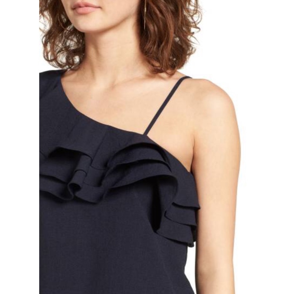 NWT JOA Ruffle One Shoulder Top - Picture 2 of 4
